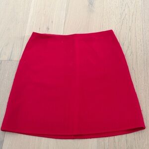Theory Vibrant Red Mini Skirt
